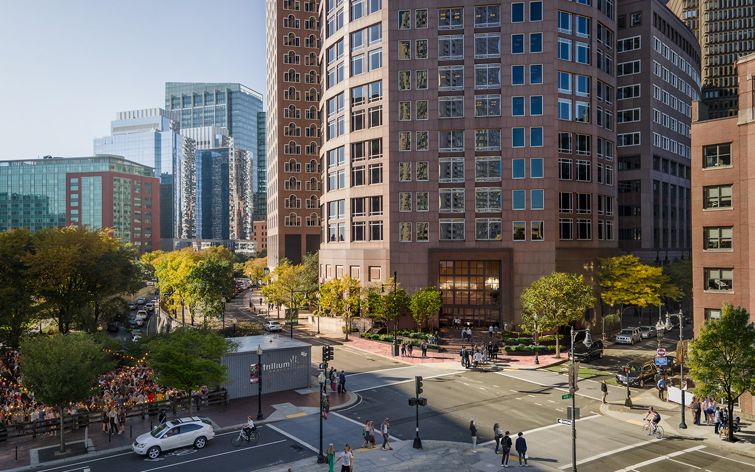 Boston Greenway outside International Place